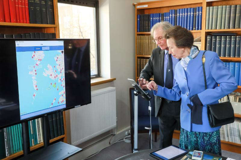 The Princess Royal enjoys a demonstration of the CA's App