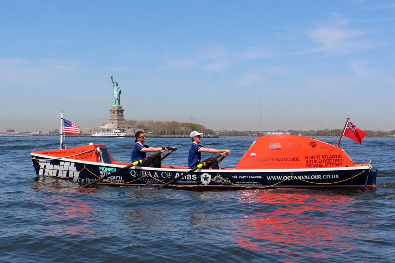 Ocean Signal-sponsored rowers set out on Atlantic record attempt