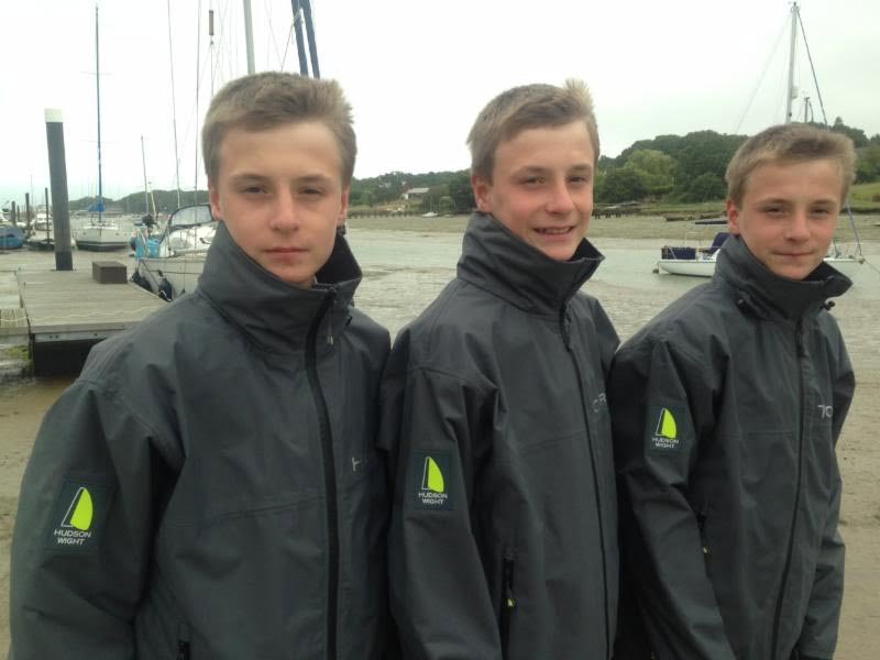 Three boys in a squib take on the mighty Charles Stanley Cowes Classic Week