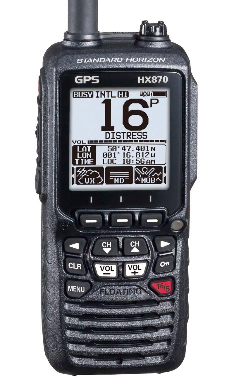 Standard Horizon's new HX870E Handheld DSC VHF with Route navigation