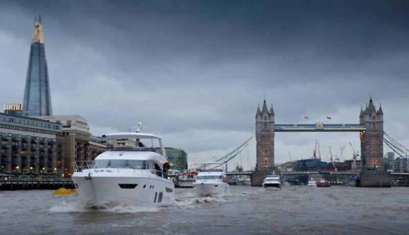 Princess yachts arrive in London ahead of London Boat Show