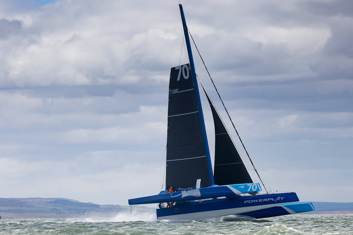 Top professional and corinthian sailors from around the world will gather in Lanzarote for the start of the RORC Transatlantic Race on 8th January 2022. Double Olympic gold medallist Giles Scott will be one of them - racing on Peter Cunningham’s MOD70 PowerPlay © Lloyd Images